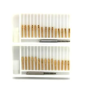 Prix d'usine – Vis de fixation dentaire en acier inoxydable doré pour canaux radiculaires – 15 pièces par boîte - Product Image 1