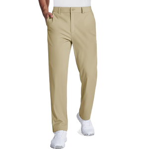 Pantalones Chinos de Moda para Hombre, Ligeros, Estilo Urbano, Corte Recto Medio, Ajustados, Elásticos, de Poliéster/Algodón, Tela Oxford, Teñido Liso - Product Image 1