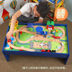 Nhỏ <span class=keywords><strong>Train</strong></span> <span class=keywords><strong>Thomas</strong></span> bảng trò chơi đồ chơi bằng gỗ và câu đố khối xây dựng bảng cho trẻ em từ 5 đến 7 tuổi - Product Image 2