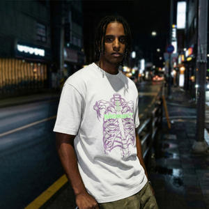 QUICKSHOW Streetwear Doppel-Licht-<span class=keywords><strong>Variation</strong></span> 260G Übergroßes T-Shirt Leuchtender Druck Maßgeschneidertes Streetwear T-Shirt - Product Image 1