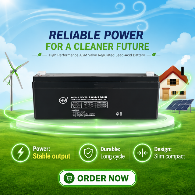 Deep Cycle 12V 2.2Ah Solar UPS Security AGM VRLA Maintenance Free Sealed Lead Acid GEL Battery