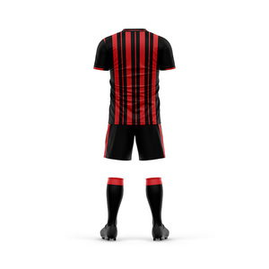 Футбольная форма из быстросохнущего полиэстера, облегающего кроя, в ретро-стиле, полный комплект. - Product Image 2