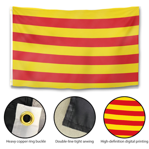Bandera de Cataluña 3x5FT, Bandera Catalana Senyera con Rayas Amarillas y Rojas para Decoración Interior y Exterior - Product Image 3