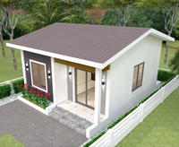 Plans de conception de petite maison 6mX7m avec 2 chambres, structure en acier galvanisé, maison préfabriquée