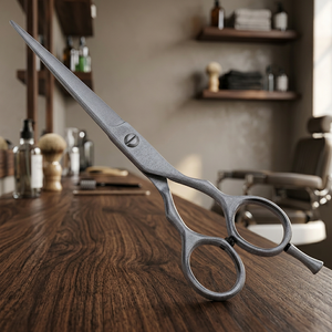 Ciseaux de coiffure économiques ASAP pour barbier et esthétique, ciseaux à effiler à lame acérée, pointe creuse, lame en acier - Product Image 2