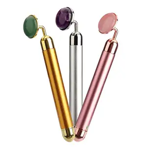 Thicken Beauty Bar Pulse Facial Massager Round Roller Energy Gold Stick Skincare Wrinkle Treatment Body Care