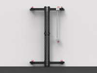 W6301 Support mural pliable de 41.5 pouces pour équipement de gymnastique, rack électrique 3x3, cage à squat robuste de calibre 7 pour usage domestique et commercial