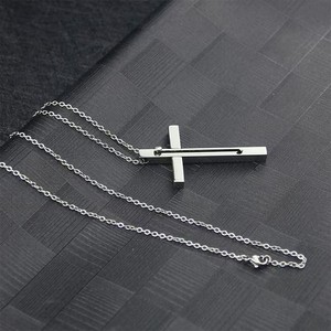 <b>Cross</b> Necklace With <b>Chain</b> 95x54mm Portable Self Defense Tool Survival Accessory - Product Image 1
