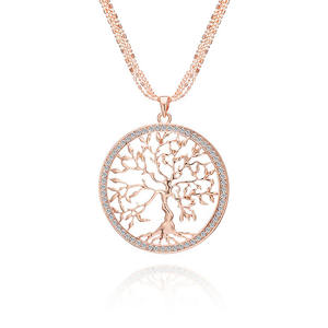 Collier arbre de vie à la mode exquis, meilleure vente, collier creux en forme d'arbre, accessoires de chaîne de pull en métal - Product Image 1