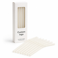 Pailles biodégradables PHA personnalisables en gros, pailles pliables robustes et compostables pour le thé Boba, la restauration et les restaurants