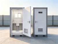 WC portable monobloc en gros, version démontable et finie, toilettes publiques extérieures en panneaux sandwich EPS pour camping, parc