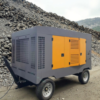 Compresseur d'air à vis pour moteur diesel Portable 1040 Cfm haute pression 23 bars de qualité industrielle avec roues pour le type de gaz CO2 minier