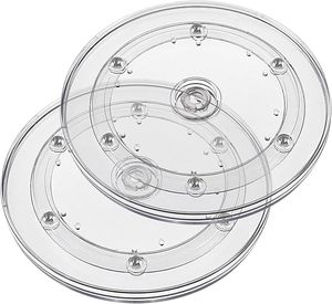 4 Inch Acrylic Bàn Xoay Tổ Chức 2Pcs Trong Suốt Xoay Tấm Nhà Bếp Gia Vị/Bánh/Cookie Trang Trí Cao Cấp Hiển Thị Giá - Product Image 3