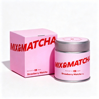 Boîte en papier personnalisée pour emballage cadeau de matcha 30-50g, boîte en métal pour café, thé, poudre énergétique, conteneur de voyage portable scellé