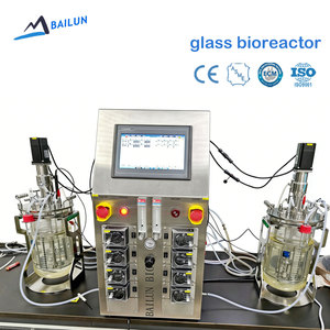 Mini Double Wall Jacketed Bioreactor Fermenter 1L 3L 5L Glass Stirred Tank with Price for Microbial Research - Product Image 1