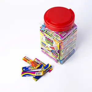 Supermarket Hot Selling Jar Packed Candy Bubble Gums With Tattoo Paper