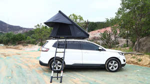 Meilleure tente de toit à clapet en aluminium Nouveau style 2 3 4 personnes Tentes de toit à coque dure avec traînée de vent minimale <span class=keywords><strong>Tissu</strong></span> en toile - Product Image 6