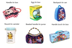 סיטונאי מתכת ממוחזר מותאם אישית קופסא מתכת כסף עוגיות פח פלסטיק לשימוש תעשייתי מזון & שוקולד - Product Image 6