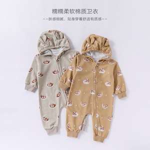 Autunno/inverno tuta <span class=keywords><strong>con</strong></span> cerniera neonato <span class=keywords><strong>con</strong></span> cappuccio felpa a maglia carina <span class=keywords><strong>con</strong></span> motivo animale per ragazzi e ragazze stile europa - Product Image 5