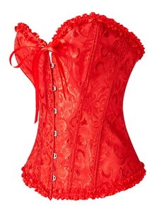 새로운 스타일 바디 쉐이핑 신부 코르셋 원피스 피시본 복부 허리 넥타이 레이스 자수 활 장식과 섹시한 코르셋 - Product Image 2