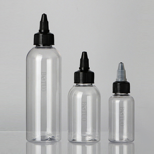 Custom Empty 300Ml 250Ml 200Ml 3 4 Oz 100Ml 2Oz Pigment Glue Hair Dye Squeeze Twist Cap Plastic Hair Oil Bottle With Applicator