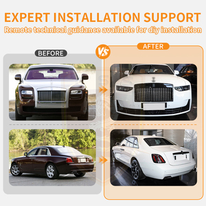 Kit de Carrocería de Material PP+Hierro para Rolls Royce <span class=keywords><strong>Ghots</strong></span> 2010-2014, de Antigua a Nueva Generación, Quinta Generación, Parachoques Delantero y Trasero, Capó, Guardabarros - Product Image 2