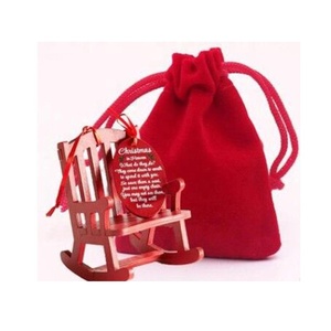 Set Decorativo Natalizio Ecologico <span class=keywords><strong>in</strong></span> MDF, Piccola Sedia a Dondolo 'Natale <span class=keywords><strong>in</strong></span> Cielo', Decorazione Commemorativa con Targhetta Incisa - Product Image 4