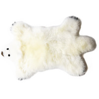 Tapis en laine de mouton naturelle à poils longs, fourrure blanche douce pour la maison et l'automobile