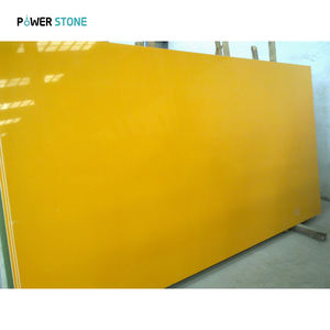 แผ่นหินควอตซ์สีส้มอ่อนสีเขียวแดงโรสเหลืองหินควอตซ์เคาน์เตอร์สำหรับปูพื้นผนัง PSQP009-2 - Product Image 4