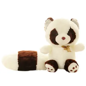 Lovely Stuffed Animal Raccoon Kawaii Plush Toy Stuffed Toys Soft Raccoon with Long Tail Dolls for Kids