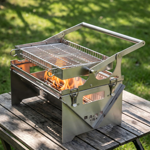 <span class=keywords><strong>Asador</strong></span> Giratorio Profesional de Carbón de 360 Grados para Exteriores y Camping, Ideal para Asar Pavo a la Brasa - Product Image 4