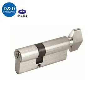 CE Euro Profile BS EN 1303 Solid Brass Single Door Cylinder With Turn Lock Cylinder