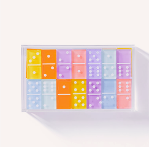 Đầy Màu Sắc Tùy Chỉnh 28 Gói Topling Thăng Hoa <span class=keywords><strong>Domino</strong></span> Blanks Đôi <span class=keywords><strong>9</strong></span> Màu Acrylic <span class=keywords><strong>Domino</strong></span> Khối Trò Chơi Thiết Lập Cho Trẻ Em Món Quà - Product Image 1