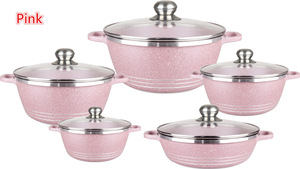 Lot de 10 Casseroles Peu Profondes Antiadhésives en <span class=keywords><strong>Aluminium</strong></span> de 20, 24, 28 et 32 cm, avec Couvercles en Verre et Fond CD - Product Image 4