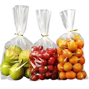 Custom Design Eco-friendly Recyclable Clear PE Cellophane Reusable <b>Packaging</b> <b>Bags</b> Printed for Supermarket & Exhibition Use - Product Image 1
