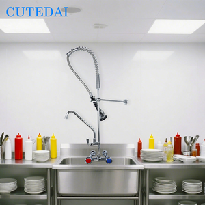 <span class=keywords><strong>Robinet</strong></span> <span class=keywords><strong>de</strong></span> cuisine commercial mural en <span class=keywords><strong>laiton</strong></span> avec douchette extractible pour hôtels, tête <span class=keywords><strong>de</strong></span> pulvérisation multifonction pour remplissage <span class=keywords><strong>de</strong></span> casseroles - Product Image 3