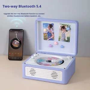 Retro Magnetic Photo <b>Frame</b> CD Player Portable BT CD Player Home Audio CD Speaker for Kpop Fans Gift Retro Magnetic Photo <b>Frame</b> - Product Image 4