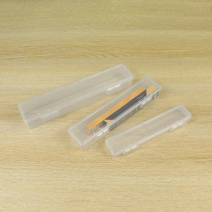 Boîte de rangement rectangulaire transparente en plastique pour couverts et outils, 1 couche, en PP, conteneur long avec couvercle - Product Image 1