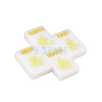 Ensemble de Mahjong blanc de luxe, fabriqué à la main en acrylique, jeu de Mahjong américain de haute qualité, 160 pièces