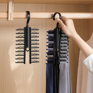 DS3753 Penghemat Ruang untuk Lemari, Penyangga Dasi, Rak Dasi, Gantungan Dasi dan Sabuk yang Dapat Diputar dengan Klip Anti-Selip - Product Image 1