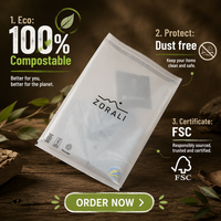 Sacs d'emballage en papier glassine imperméable biodégradable à 100% et compostable, écologiques, de luxe, personnalisés avec logo imprimé