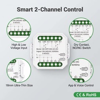 Module de relais à contact sec intelligent Tuya WiFi Zigbee DC 12V 24V AC 220V NO NC pour module de relais WiFi intelligent