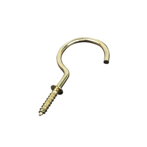 Gancio a vite a occhiello per chiodi, colore oro, per <span class=keywords><strong>fai</strong></span> <span class=keywords><strong>da</strong></span> <span class=keywords><strong>te</strong></span>, appendi bicchieri, per soggiorno, cucina, sala <span class=keywords><strong>da</strong></span> pranzo, hotel, supporto a forma di punto interrogativo, accessori - Product Image 1