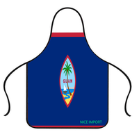 Tablier avec drapeau de Guam pour hommes et femmes, idéal pour la cuisine à la maison, la restauration, les chefs, la grillade, le bistro, la pâtisserie et le barbecue
