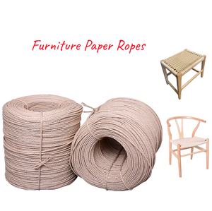 Cuerda de papel de 3 hebras, corda de tres fios, Natural, marrón, negro, café, trenzada, gran stock - Product Image 3