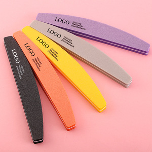Bloc polissoir à ongles en éponge demi-lune, double face, grain 100/180, jetable, marque privée, pour manucure en salon - Product Image 4
