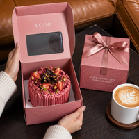 Boîte à gâteau biodégradable personnalisée, qualité alimentaire, carton ivoire de luxe, emballage de gâteau personnalisé, expérience hors boîte