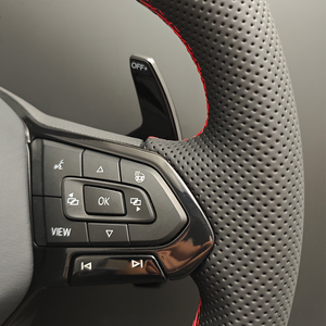 Volant sport à 3 branches en cuir semi-perforé pour Volkswagen <span class=keywords><strong>Golf</strong></span> 8 MK8 Polo GTI Scirocco Jetta Passat B7 Amarok - Product Image 4