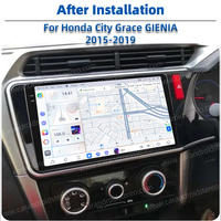 Radio Mobil Ts20 Android 13 Layar 2K GPS OBD2 untuk City GRACE 2015-2019 dengan CarPlay Amplifier DSP Kamera 360