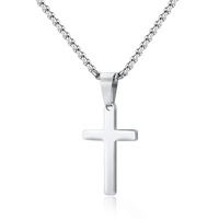 Collier pendentif croix double couche en diamant avec chaîne en bambou sportive en cuivre, unisexe, tendance transfrontalière